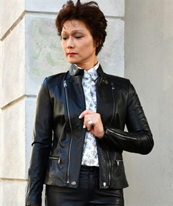 Broch Leather - Snake - Black